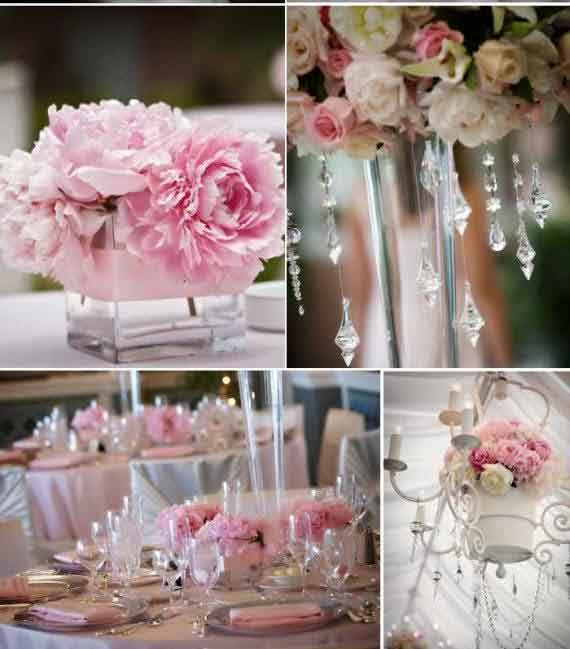 decoration table mariage cristal